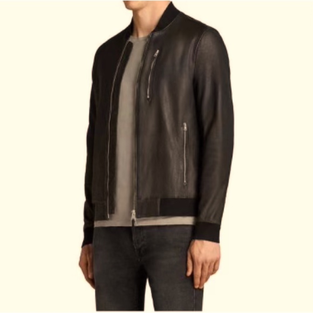 All saints classic leather jacket